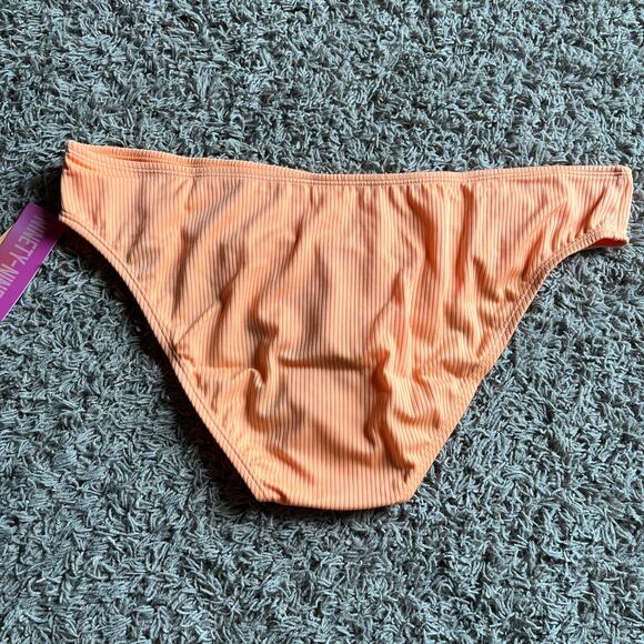 NWT! Juniors' Ninety-Nine° Orange High Leg V-Waist Cheeky Bikini Bottoms Sz XXL - Picture 2 of 6